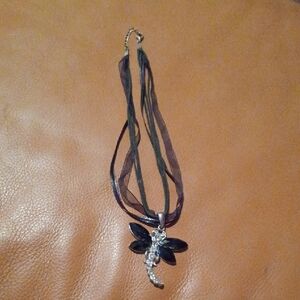 🌺Chic Black Dragonfly Pendant Necklace